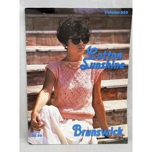 Cotton Sunshine Brunswick Vintage Knitting Pattern Book Volume 850 Retro